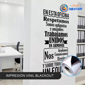 Impresión en Vinil Blackout